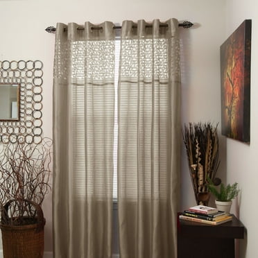 84-Inch Lavish Home Olivia Jacquard Grommet Single Curtain Panel Blue 84-Inch Lavish Home Olivia Jacquard Grommet Single Curtain Panel Blue